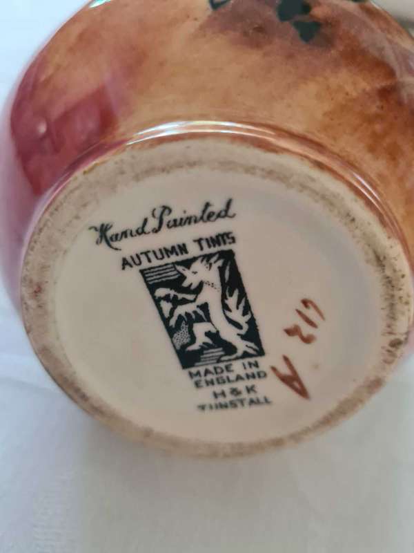 H&K Tunstall handpainted ceramic milkjug
