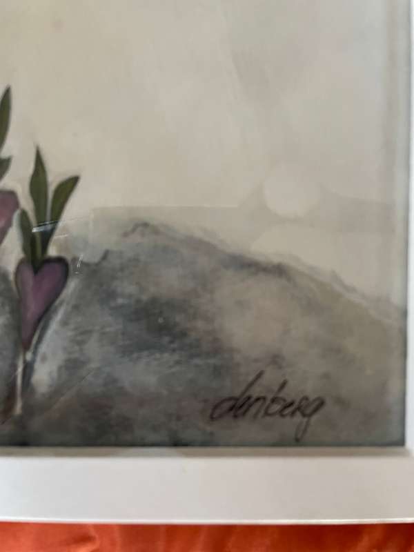 Beautiful paintings by  artist Denberg - set of three with frames