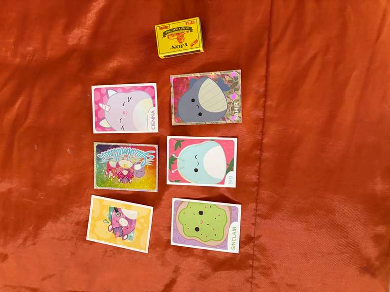Squishmallow panini sticker album stickers x 6 set 3