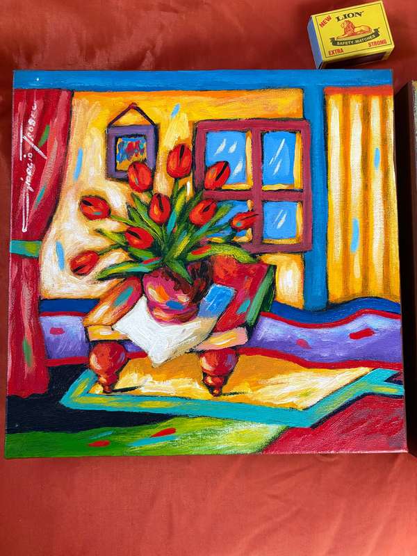 Set of 2 x Giorgio Trobec original oil paintings