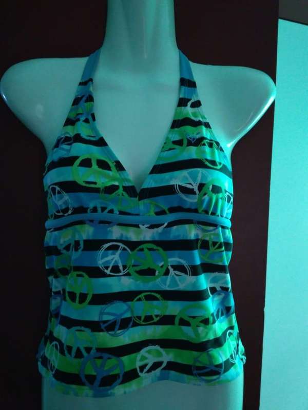 Peace sign swim top Size 12 years (Small)