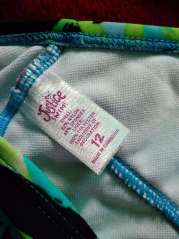 Peace sign swim top Size 12 years (Small)