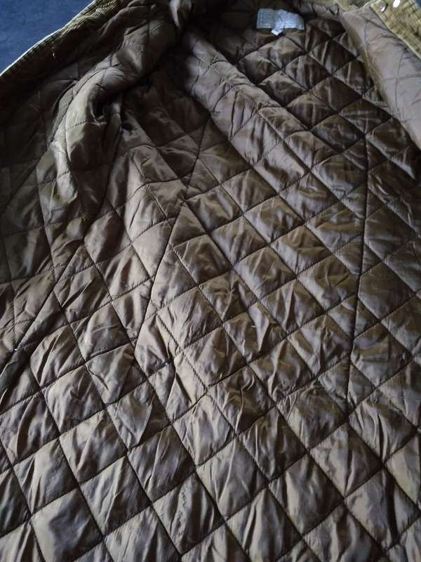 Long brown corduroy jacket (knee size length) Size 8
