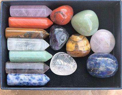 14 pcs  Gemstone / Bullets /  Nuggets / No Hole