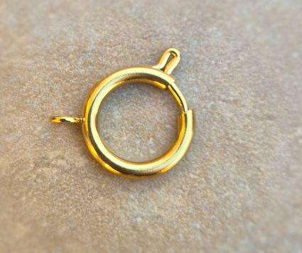 *Clearance Sale* 1Pc x  Stainless Steel /  Spring Ring Clasp / Gold Tone / 23mm