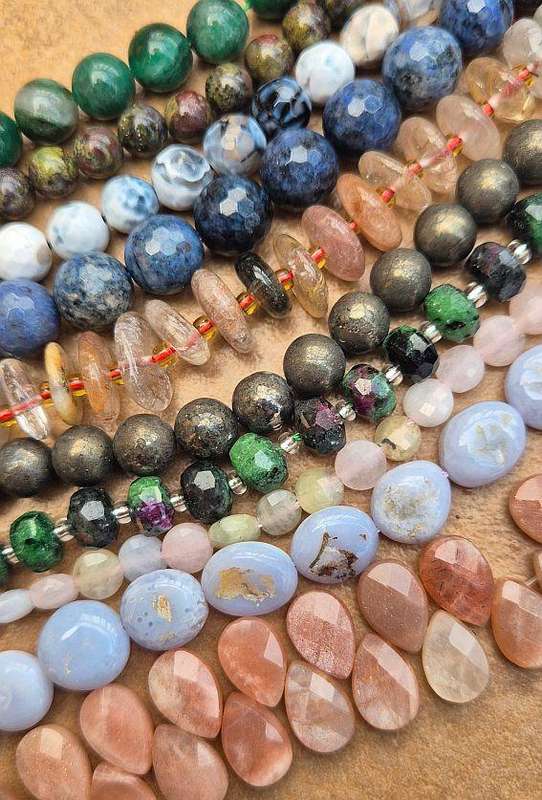 20 Strands Assorted  Gemstone Beads  / Bid Per Strand