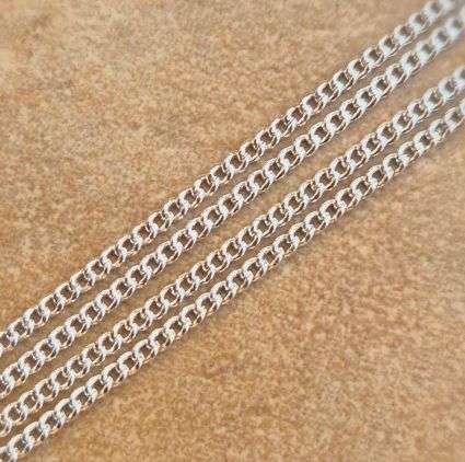 *Clearance Sale*1m Silver Tone / Brass  Chain, Link Size 2x1.5mm