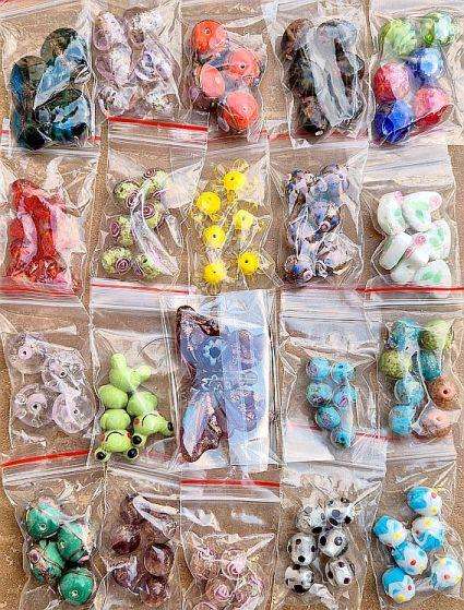 300 Packets Assorted  Beads //  Findings//Bid Per Packet // +/- 4.1Kg