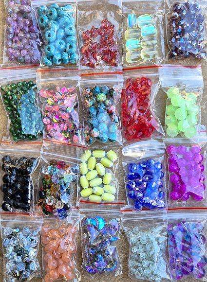 300 Packets Assorted  Beads //  Findings//Bid Per Packet // +/- 4.1Kg