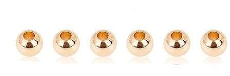 300pcs x 3mm  Round / Gold Plated / Brass  / Spacer Beads