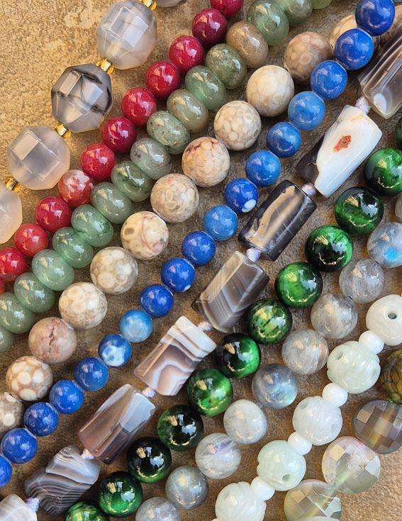 30 Strands Assorted  Gemstone Beads  / Bid Per Strand