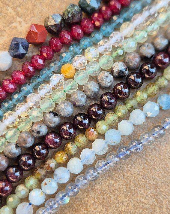 30 Strands Assorted  Gemstone Beads  / Bid Per Strand