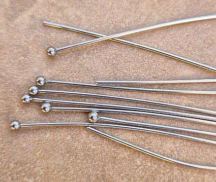 20pcs  x (40x0.7mm) Stainless Steel  / Ball Head Pins