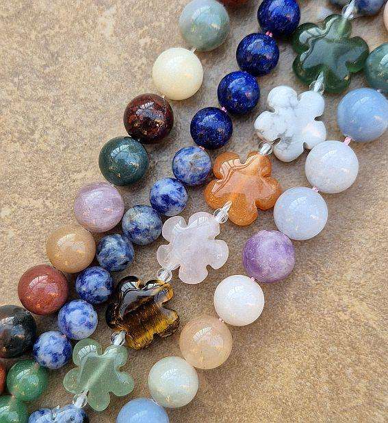 4 Strands Assorted  Gemstone Beads  / Bid Per Strand