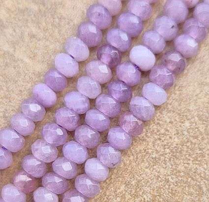 *Clearance Sale*1 Strand (+/-4mm)  Natural  / Malaysia Jade / Dyed / Light Purple /Faceted Rondelle
