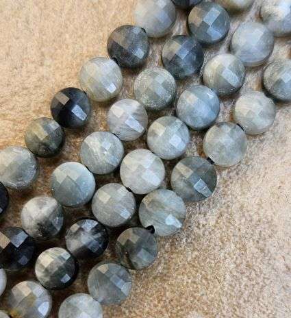 *Clearance Sale*1  Strand  (+/-4mm)    Natural / Hawk`s Eye /  Flat Round/ Faceted /
