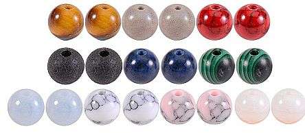 ***DIY*** 400 pcs  x 6mm  / Natural /  Synthetic / Gemstones /  Dyed / Round Beads