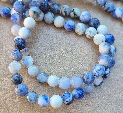 *Clearance Sale*1 Strand  (+/-6mm)  Natural Sodalite  / Round Beads