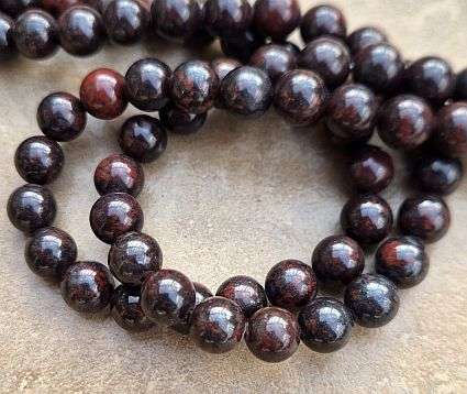 *Clearance Sale*1 Strand (+/- 8mm)  Natural/ Bloodstone/ Heliotrope Stone / Round /