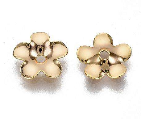 *Clearane Sale*1Pc (8.5mm) Gold Plated /  Brass / Flower / Bead Cap / Each