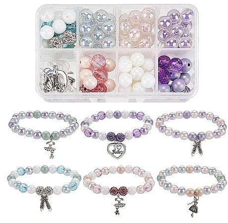 ***DIY***  Bracelet Making Kit / Ballet /  Acrylic /  Polymer Clay Rhinestone Beads / Alloy  Charms