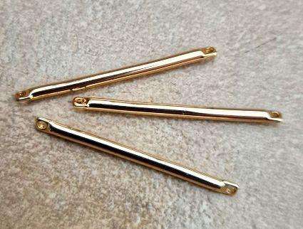 *Clearane Sale*1pc   Gold Plated  / Brass /  Connector / Link (25x1.5mm)
