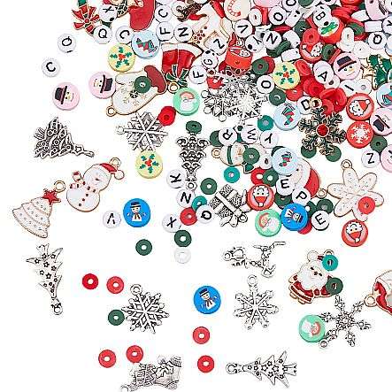 ***DIY***  Bracelet Making Kit / Christmas /  Acrylic /  Polymer Clay / Alloy  Charms / Kit