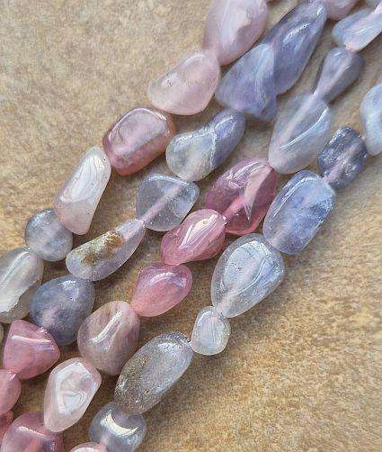 1 Strand  Natural / Tanzanite & Quartz / Nuggets / Beads