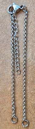 *Clearance Sale*1Pc Stainless Steel /  Antique Silver Tone / Extender Chain / Lobster Clasp