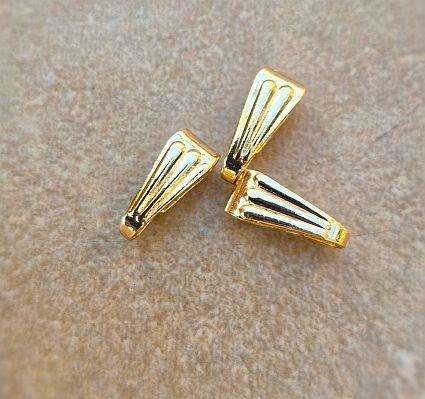 *Clearance Sale*1pc Gold Plated  / Brass / Pinch / Clip / Bail Clasp /  8x3mm