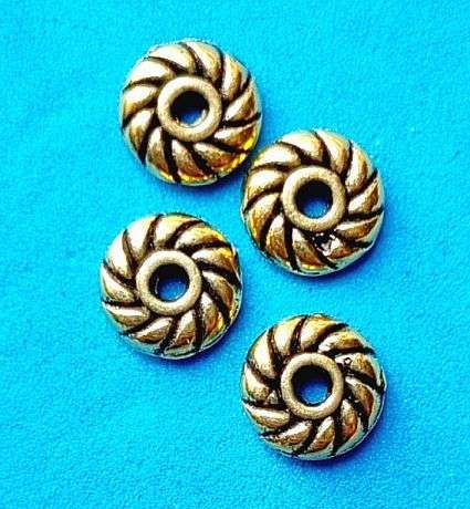 *Clearance Sale* 20pc x (6x2mm) , Antique Gold Tibetan  Spacers
