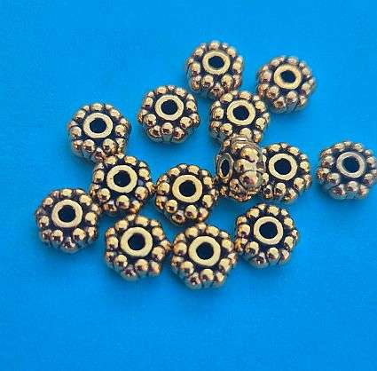*Clearance Sale* 20pc x 7x3mm  Gold Tone Tibetan  Spacers