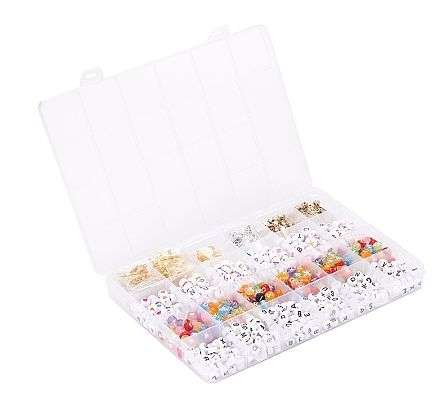 ***DIY***  Jewelry Making  /Alphabet  Acrylic  / Assorted Beads / Findings