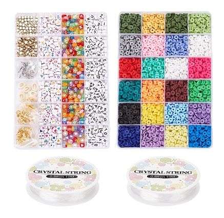 ***DIY***  Jewelry Making  /Alphabet  Acrylic  / Assorted Beads / Findings