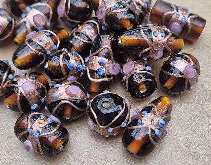 240 pcs / 10 Colors / Handmade Lampwork Glass Beads