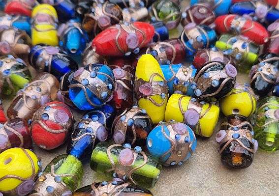 240 pcs / 10 Colors / Handmade Lampwork Glass Beads