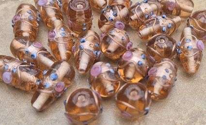 240 pcs / 10 Colors / Handmade Lampwork Glass Beads