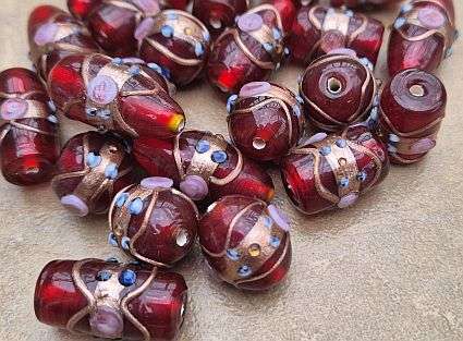 240 pcs / 10 Colors / Handmade Lampwork Glass Beads