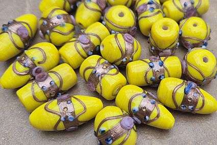 240 pcs / 10 Colors / Handmade Lampwork Glass Beads
