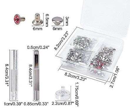 ***DIY*** 200pcs / Rhinestone Rivet Sets / Hand Tools