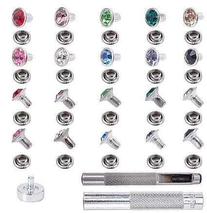 ***DIY*** 200pcs / Rhinestone Rivet Sets / Hand Tools