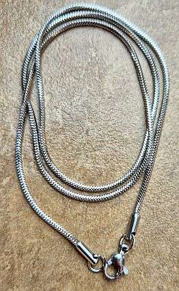 1pc  Stainless Steel  / Snake /  Chain  With Lobster Clasp /  Chain 1.5mm / 45cm incl clasp