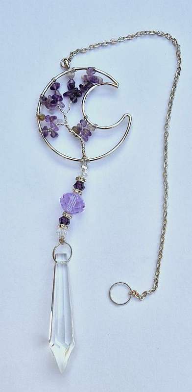 3Pcs  Assorted Sun Catcher / Gemstone / Glass Beads /  Wire Wrapped
