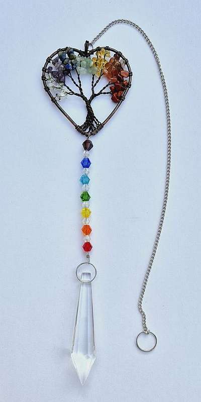 3Pcs  Assorted Sun Catcher / Gemstone / Glass Beads /  Wire Wrapped