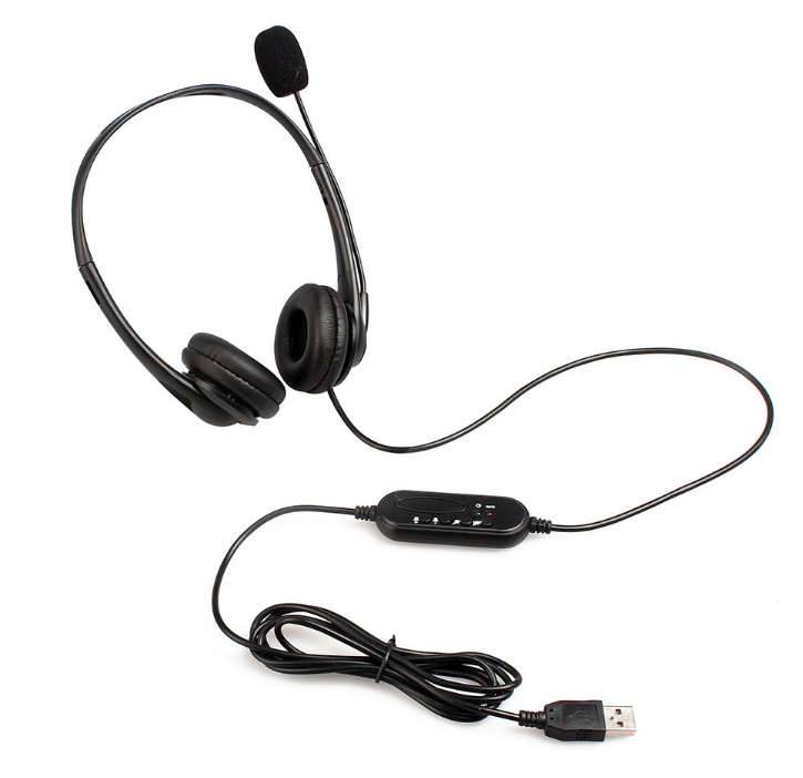 Astrum HS750 Wired USB Headphones with Mic, Noise Cancelling Mic