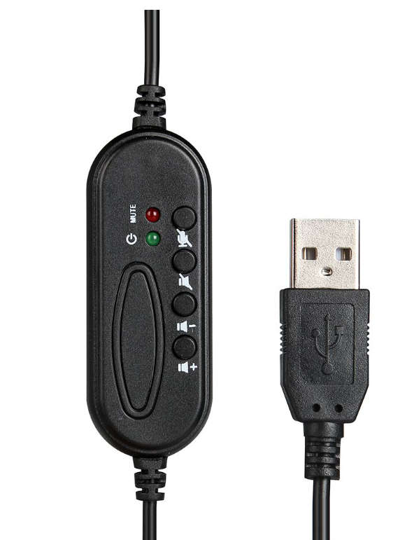 Astrum HS750 Wired USB Headphones with Mic, Noise Cancelling Mic