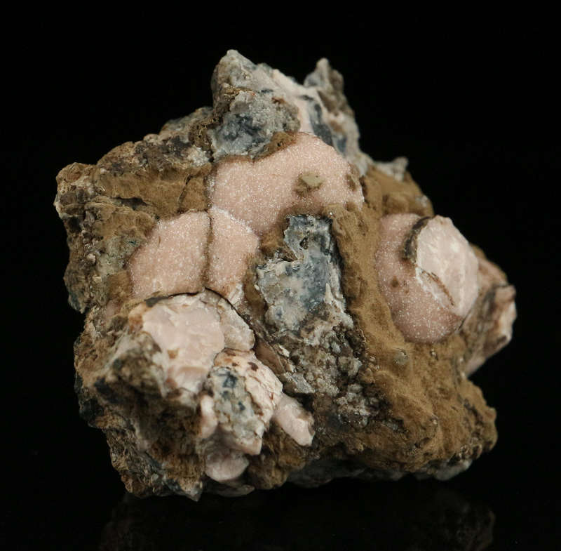 Rhodochrosite on Matrix"N'Chwaning II Mine, Kalahari Manganese Field, Northern Cape, South Africa "