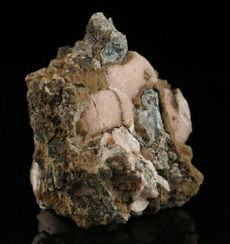 Rhodochrosite on Matrix"N'Chwaning II Mine, Kalahari Manganese Field, Northern Cape, South Africa "