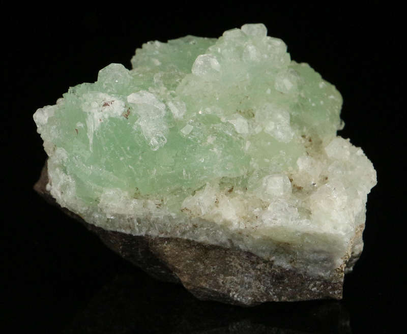 Analcime on Prehnite, Gobobosebberge Mnt, Namibia