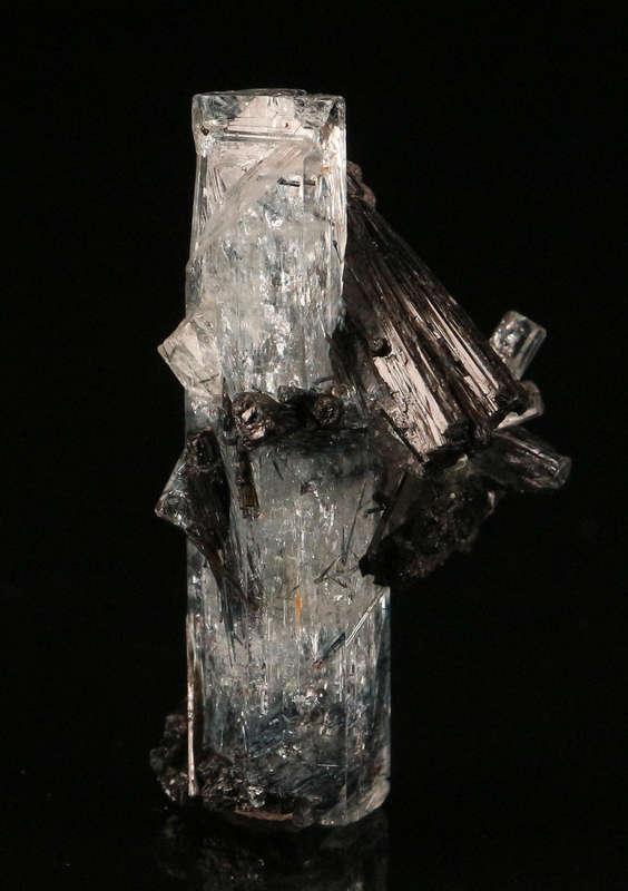 Schorl on Aquamarine, Erongo Mnt Region, Namibia